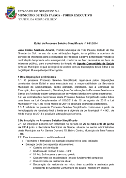 Edital nº 031/2014 - Município de Três Passos