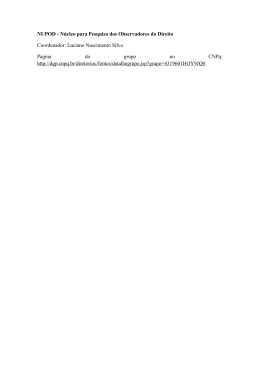 NUPOD - Núcleo para Pesquisa dos Observadores do Direito