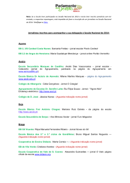 Jornalistas das Escolas participantes