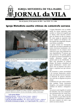 Igreja Metodista auxilia v&iacute;timas da cat&aacute;strofe serrana
