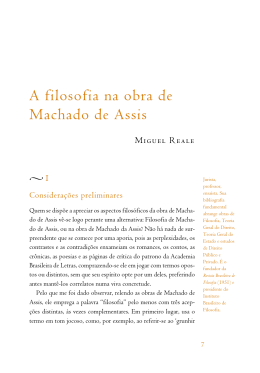 A filosofia na obra de Machado de Assis