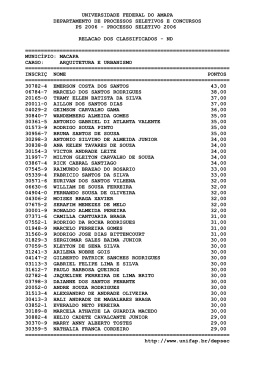 processo seletivo 2006 relacao dos class