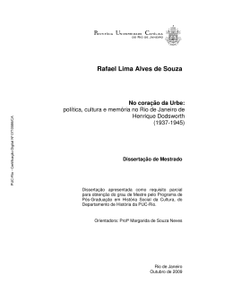 Rafael Lima Alves de Souza No cora&ccedil;&atilde;o da Urbe