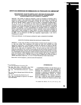 efeito da densidade de semeadura na produção do amendoimii