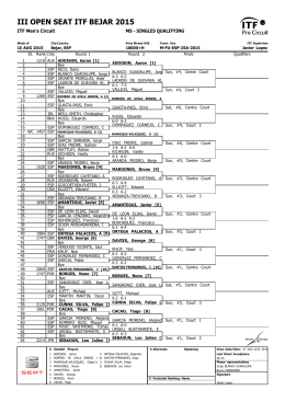 III OPEN SEAT ITF BEJAR 2015