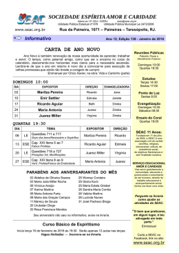 SOCIEDADE ESPÍRITA AMOR E CARIDADE MEDITANDO