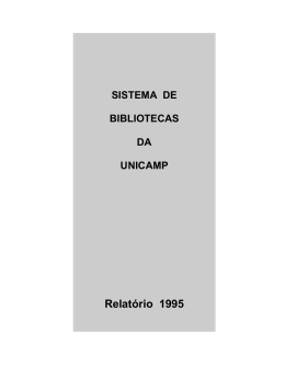Relatório 1995 - Sistema de Bibliotecas da Unicamp