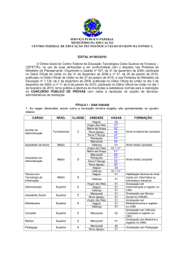 Edital 003/2010 - Cefet-RJ