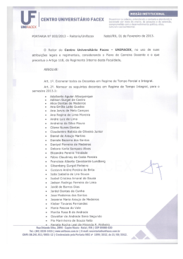 Portaria Reitoria 003/2013
