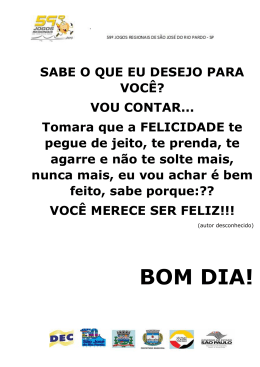 boletim_n&ordm; 007 - 59&ordm; Jogos Regionais de S&atilde;o Jos&eacute; do Rio Pardo