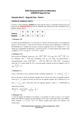 Segunda Fase &ndash; Parte A