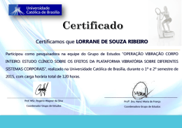 Certificamos que LORRANE DE SOUZA RIBEIRO