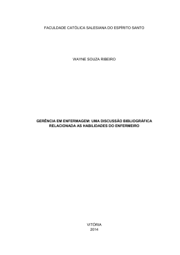 ger&ecirc;ncia em enfermagem