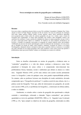 Novas estratégias no ensino de geografia para vestibulandos