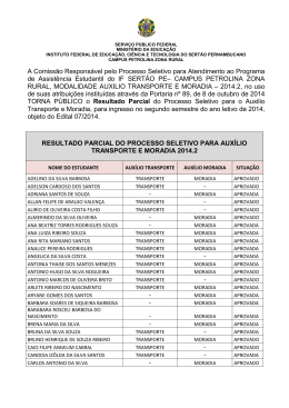 Resultado parcial - IF Sert&atilde;o-PE