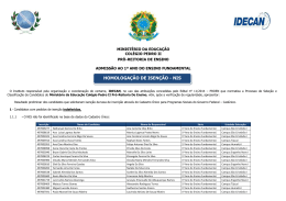 HOMOLOGA&Ccedil;&Atilde;O DE ISEN&Ccedil;&Atilde;O - NIS