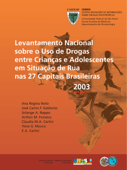 Levantamento Nacional sobre o Uso de Drogas entre Crian&ccedil;as e