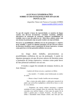 ALGUMAS CONSIDERA&Ccedil;&Otilde;ES SOBRE O USO ESTIL&Iacute;STICO DOS