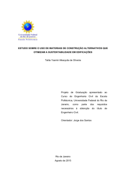 ESTUDO SOBRE O USO DE MATERIAIS DE