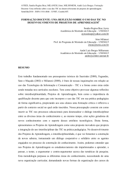 FORMA&Ccedil;&Atilde;O DOCENTE: UMA REFLEX&Atilde;O SOBRE O USO