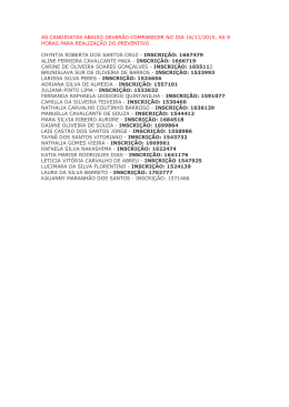 as candidatas abaixo dever&atilde;o comparecer no dia 16/11