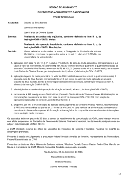 Processo Sancionador SP2003/0461