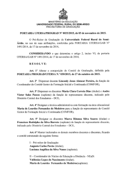 portaria ufersa/prograd n&deg; 033/2015