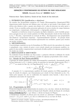 Geração e propriedades do estado de fase deslocado