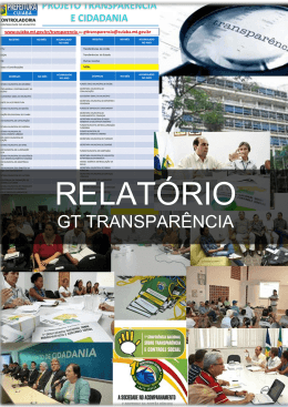 Relatório Final do G T - Transparência - Prefeitura de Cuiabá