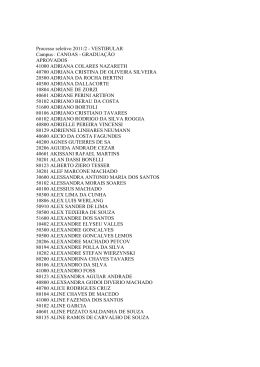 Processo seletivo 2011/2 - VESTIBULAR Campus