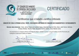 Papel dos Novos M&eacute;todos de Imagem no Diagn&oacute;stico e Estadiamento