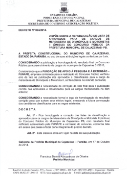 estado da paraíba poder executivo municipal prefeitura municipal