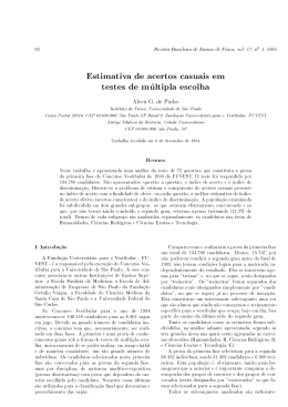 Estimativa de acertos casuais em testes de m ultipla escolha