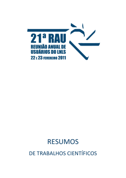 Fa&ccedil;a o do Livro de Resumos
