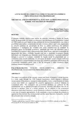 10436 a fun&ccedil;&atilde;o s&oacute;cio-ambiental como fundamento