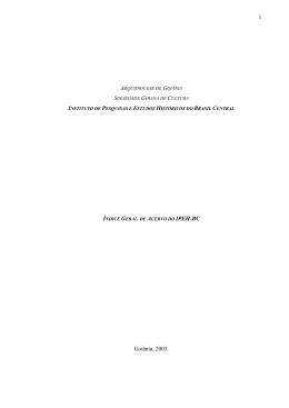 &Iacute;ndice Geral do Acervo