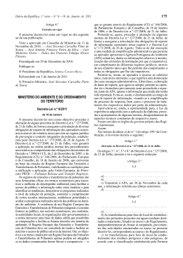 Decreto-Lei n.&ordm; 6/2011 - Ag&ecirc;ncia Portuguesa do Ambiente