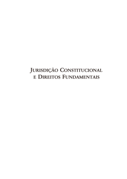 Jurisdi&ccedil;&atilde;o ConstituCional e direitos Fundamentais