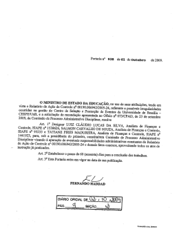 vista o Relatório de Ação de Controle ng 00190.006942/2005