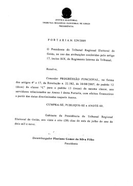 PORTARIAN.529/2009 O Presidente do Tribunal Regional Eleitoral de