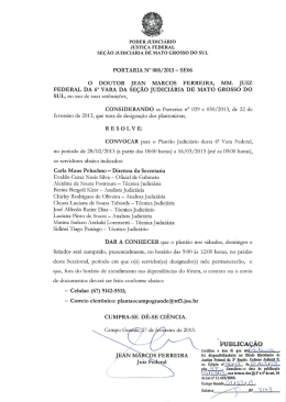 justiça federal seção judiciaria de mato grosso do sul