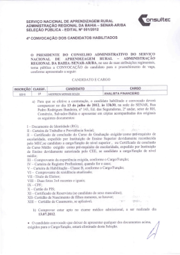 4&ordf; Convoca&ccedil;&atilde;o