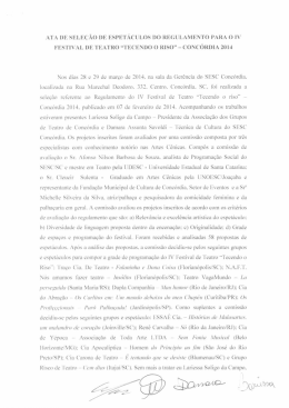 ATA DI". SEIA-:ÇÃO DE IÉSPIÊTÁClÍLOS DO REC[iLAMI