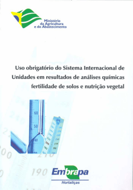 Uso obrigatório do sistema internacional de unidades em resultado
