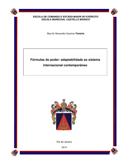F&oacute;rmulas do poder: adaptabilidade ao sistema internacional