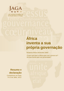 África inventa a sua própria governação