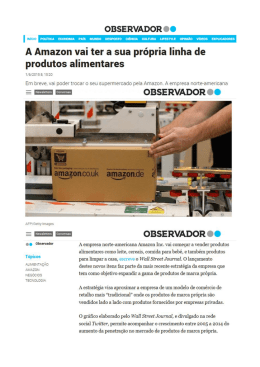 A Amazon vai ter a sua pr&oacute;pria linha de produtos