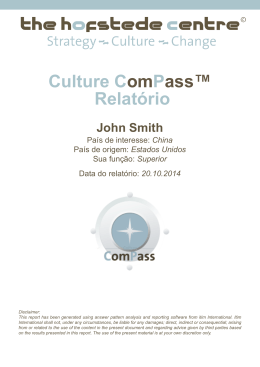 Culture ComPass™ Relatório