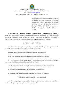 Instru&ccedil;&atilde;o CVM n&ordm; 567