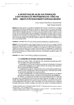 A investiga&ccedil;&atilde;o-a&ccedil;&atilde;o na forma&ccedil;&atilde;o continuada de